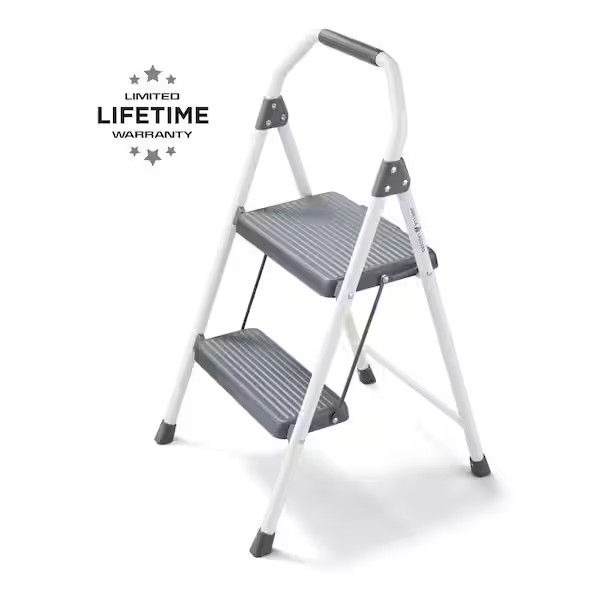 2-Step Compact Steel Step Stool, 225 Lbs. Load Capacity Type II Duty Rating gallery