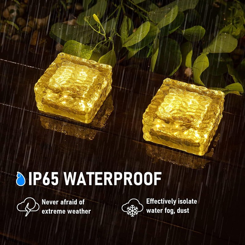 LED Solar Ice Cube Shaped Light For Patio Backyard Pathway Garden Decoration gallery