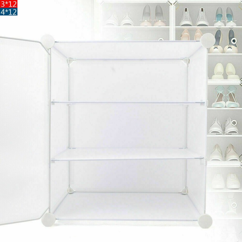 12-Tier Shoe Rack Organizer Stackable Closet 96 Pairs Shoe Box Storage Cabinet gallery