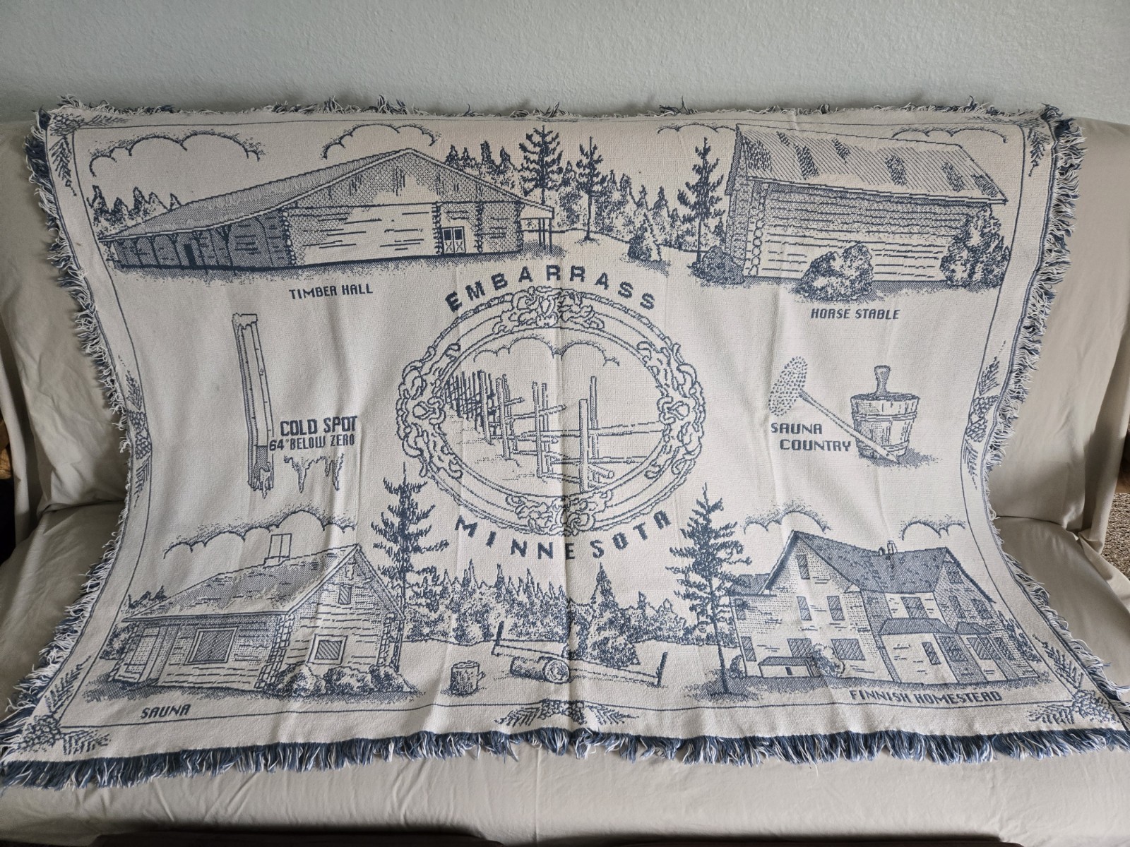 Embarrass Finnish Minnesota Throw Blanket Timber Hall Blanket -64 Below Zero gallery