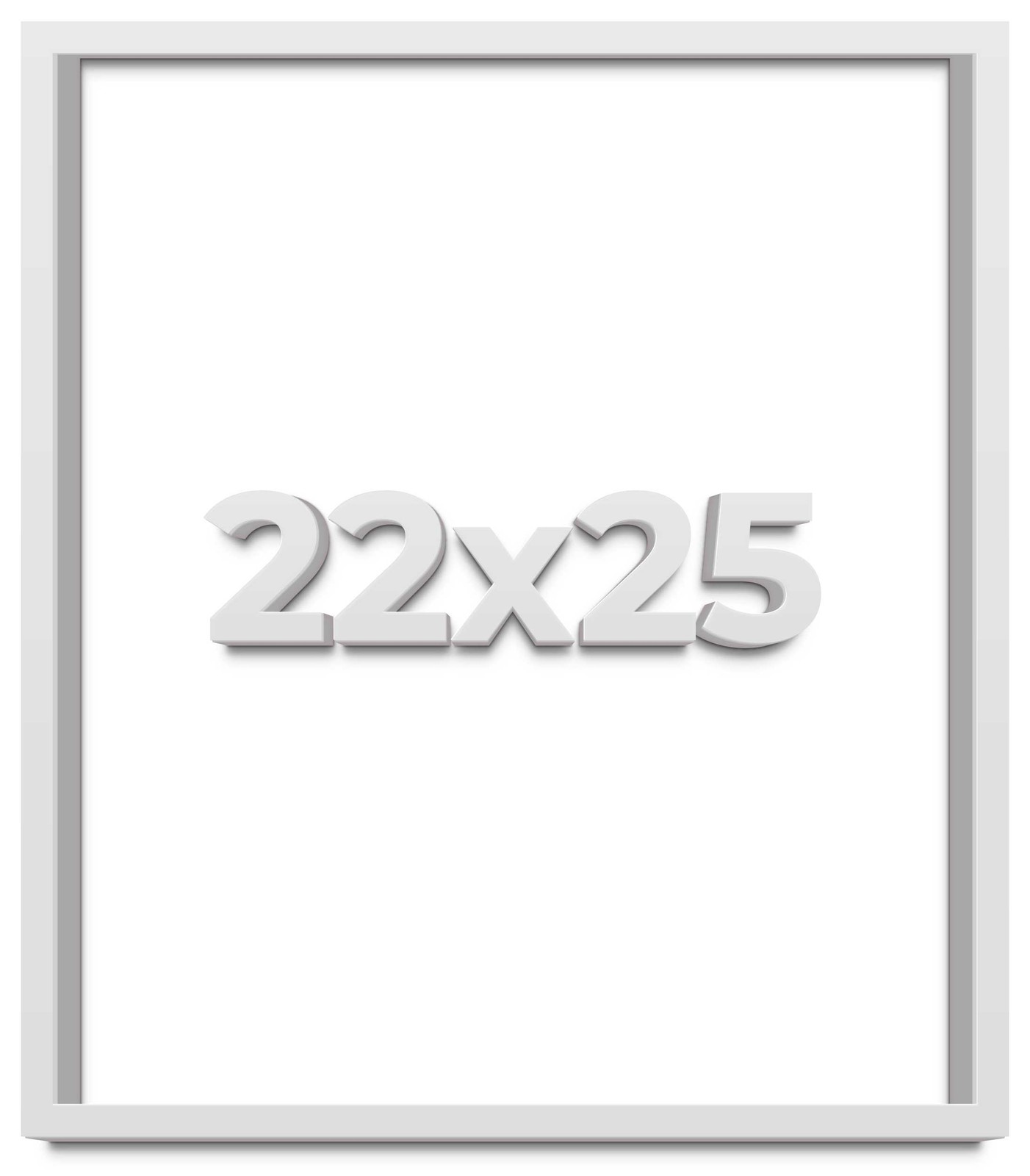 22x25 Shadow Box Frame White | 1 Inches Deep Real Wood Contemporary Shadowbox Di gallery