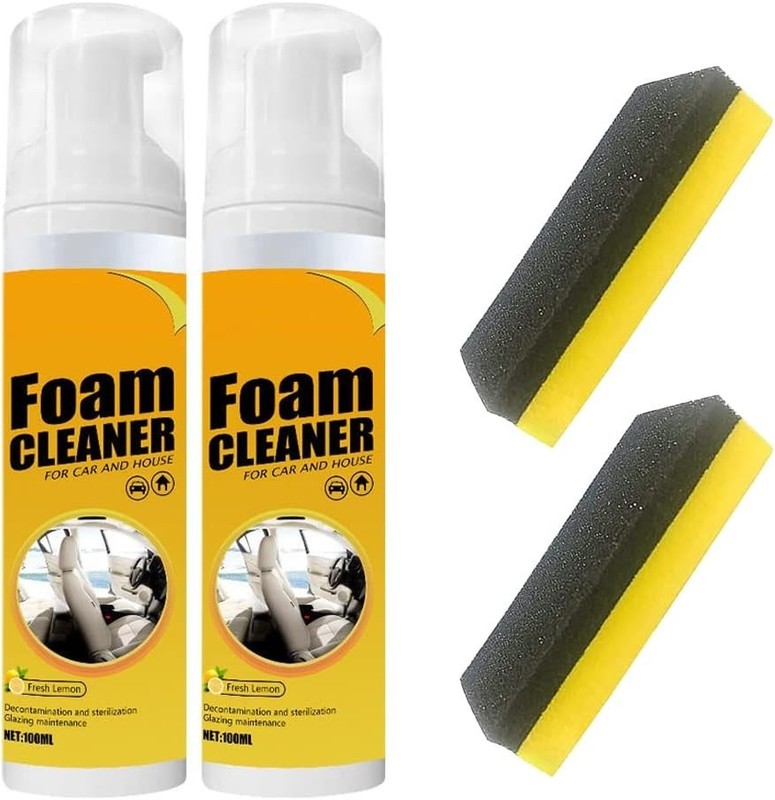 Multipurpose Foam Cleaner Spray, 2 x 100ml for Car Interiors & Household Use gallery