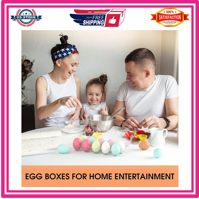50 Pack Plastic Egg Cartons, 12-Count Clear Reusable Containers for Eggs Crafts gallery