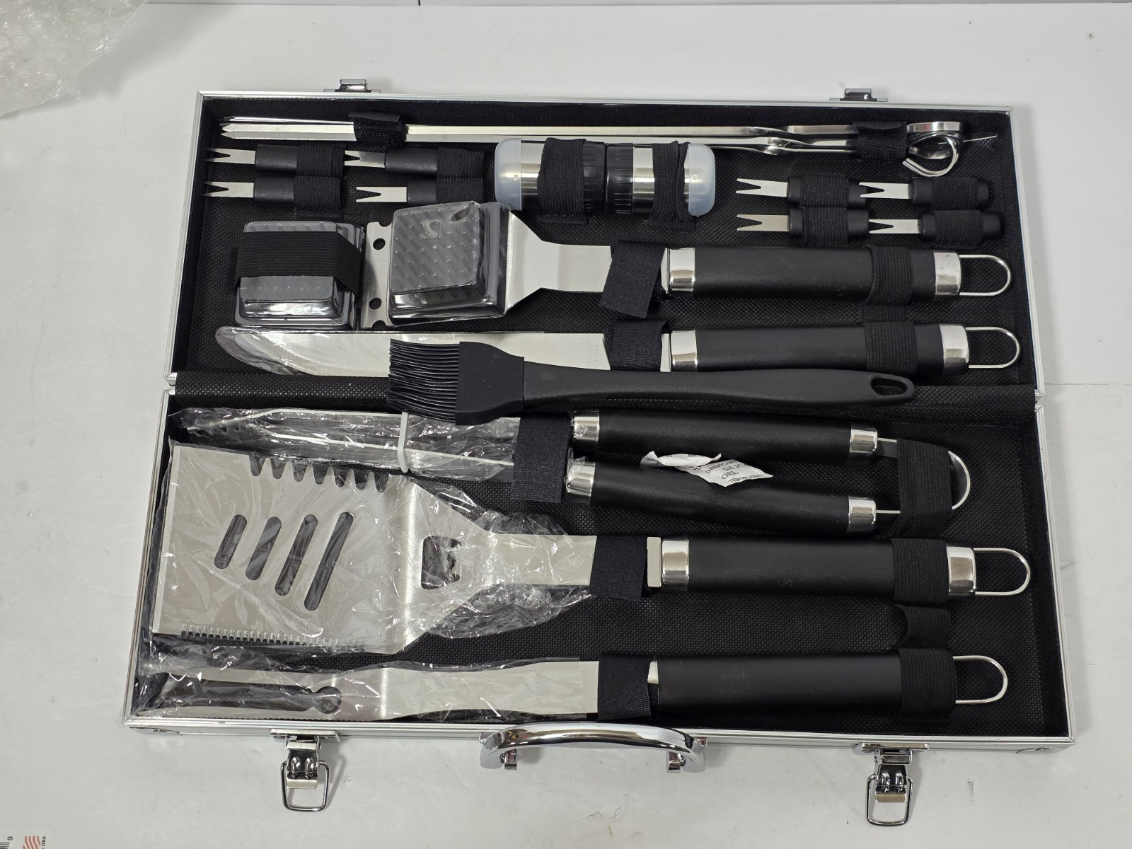POLIGO BBQ Grill Tool Set Stainless Steel Barbecue Accessories Kit w Aluminum Ca gallery