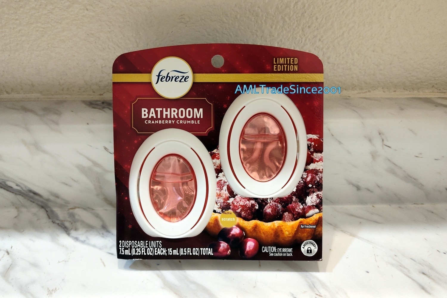 2 x 2 Pack Limited Edition Febreze Bathroom Air Freshener Cranberry Crumble gallery