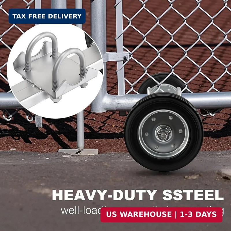 Adjustable Sliding Gate Wheel, 6" Tensioner Set with Mounting Bracket and U-Bolt gallery