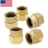 5x Brass Garden Hose Adapter Connector 3/4" GHT to 3/4" NPT Thread Double Female gallery