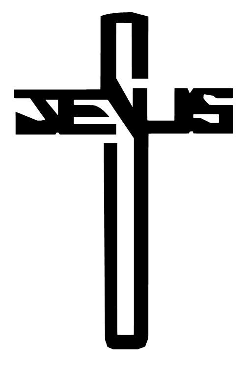 JESUS CROSS VINYL DECAL STICKER CHRIST GOD CHURCH CHOOSE COLOR gallery