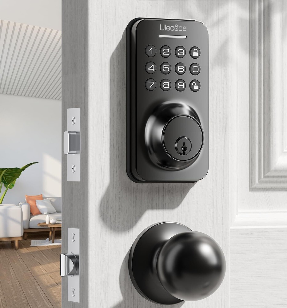 Keyless Entry Door Lock Deadbolt With Handle Set Door Locks For Front Door Keypa
