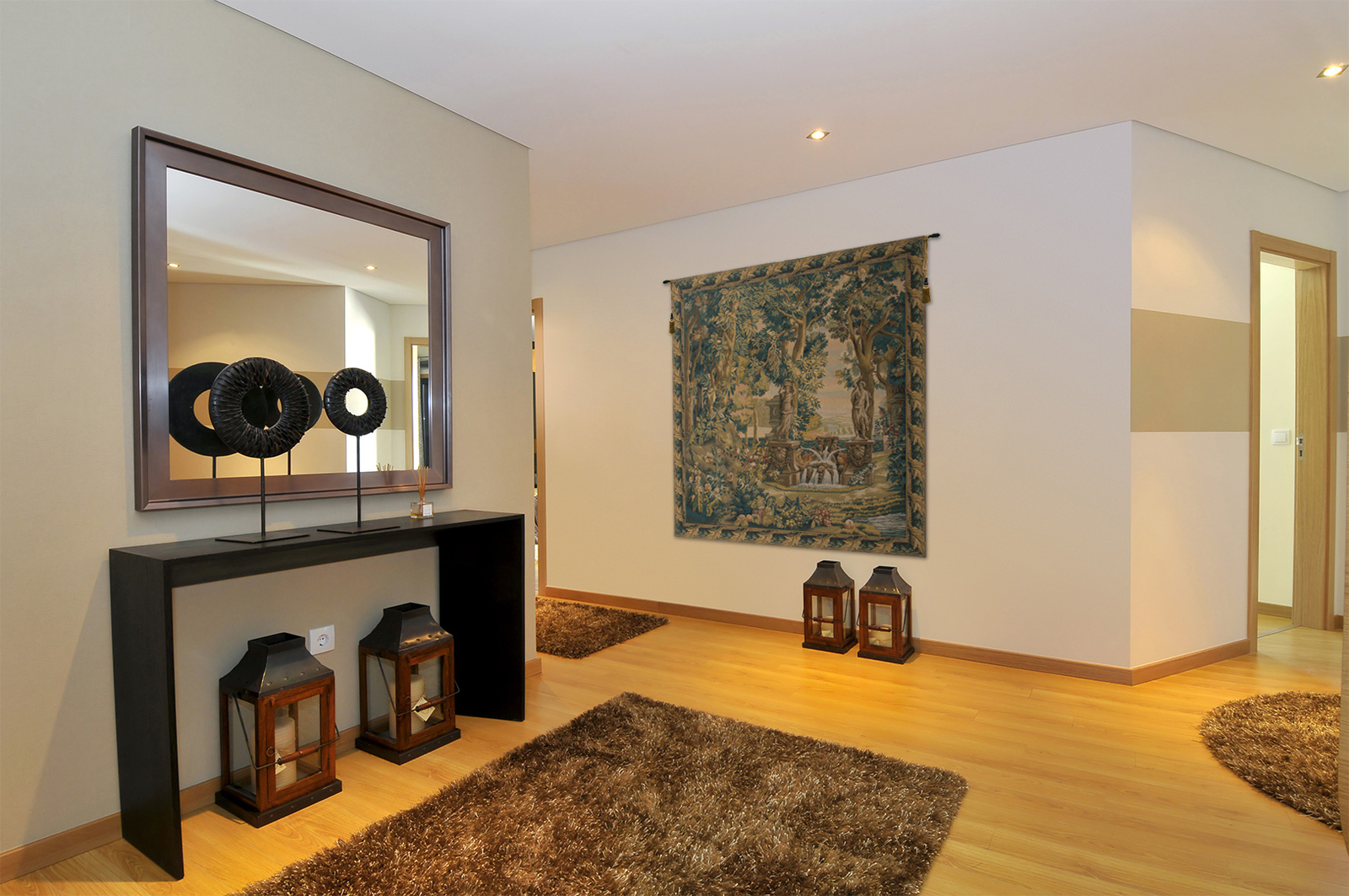 Villa Garden Classic Belgian Tapestry Wall Art Hanging 66x62, 86x82, 42x43 in gallery