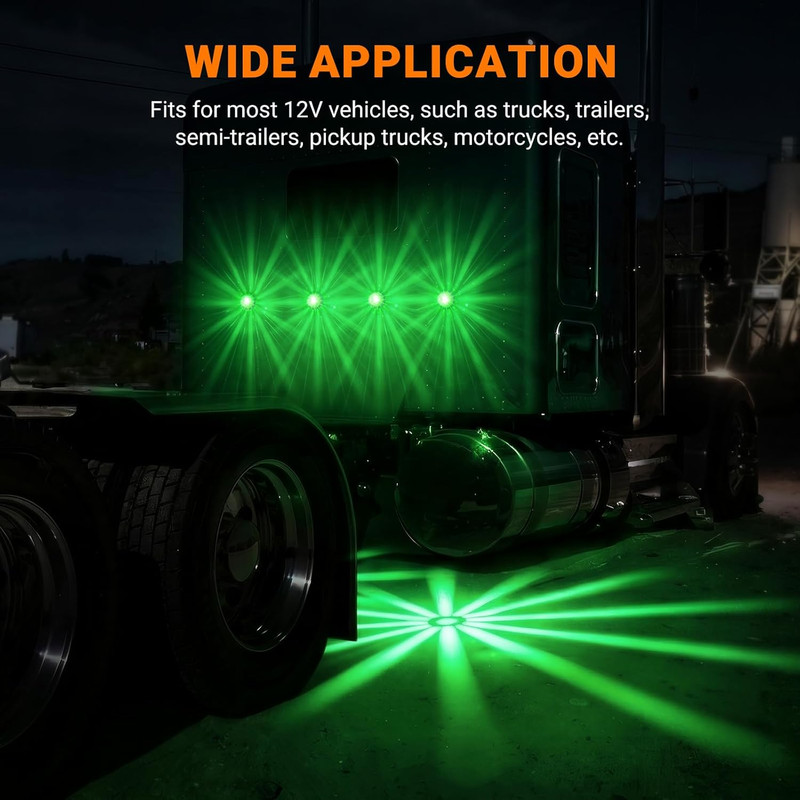 2PCS Watermelon Lights, Strobe & Constant Dual Function Green LED Watermelon Lig gallery