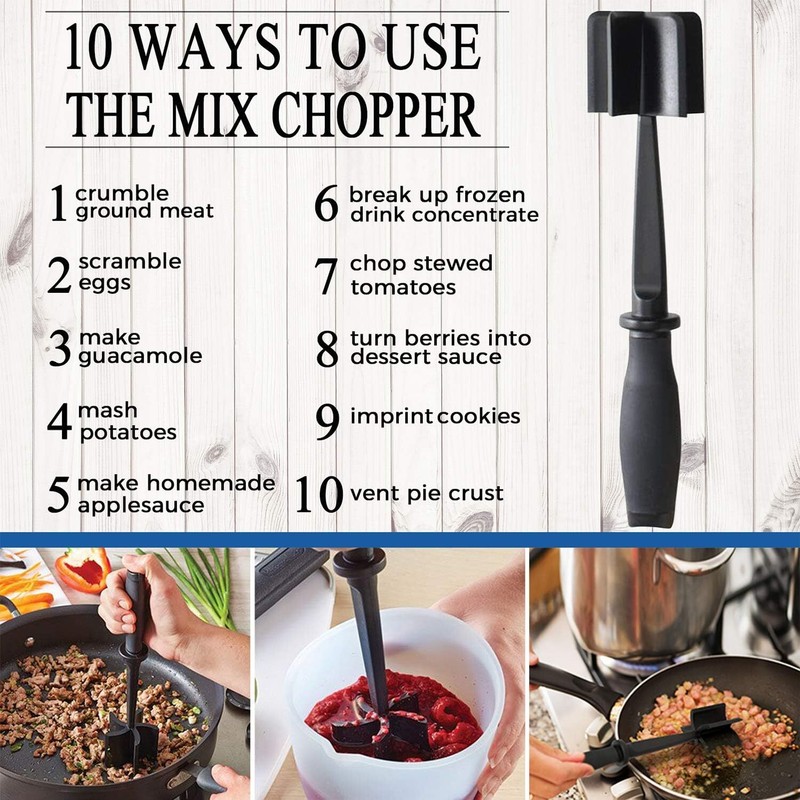 Meat Hamburger Chopper Heat Resistant Utensil Ground Beef Potato Masher Spatula gallery