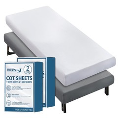 Cot Sheets 31″ X 75″2 Pack Cot Fitted Sheet Ultra Soft And Breathable Snug Fit