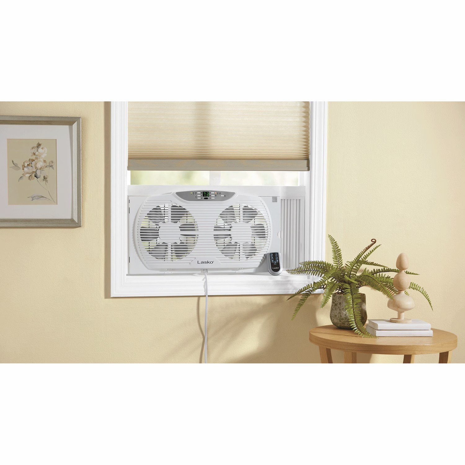 Lasko Remote Control Electronically Reversible Twin Window Fan with - FreeShip gallery
