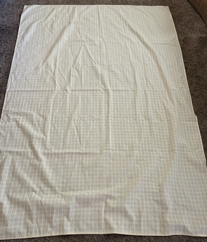 Fabric Tablecloth Cotton Blend Yellow Squared Checks Rectangle Shape 57x80” gallery