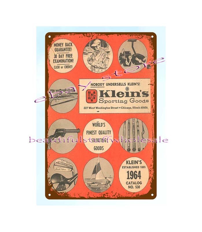 1964 Sporting Goods Catalog cover Rifles Golf fishing metal tin sign gallery