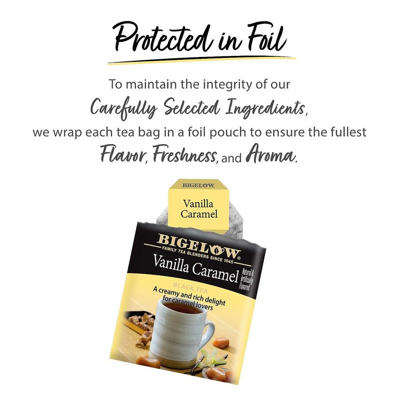 Vanilla Caramel Black Teabags Box, Caffeinated, 20 Count, Pack of 6 gallery