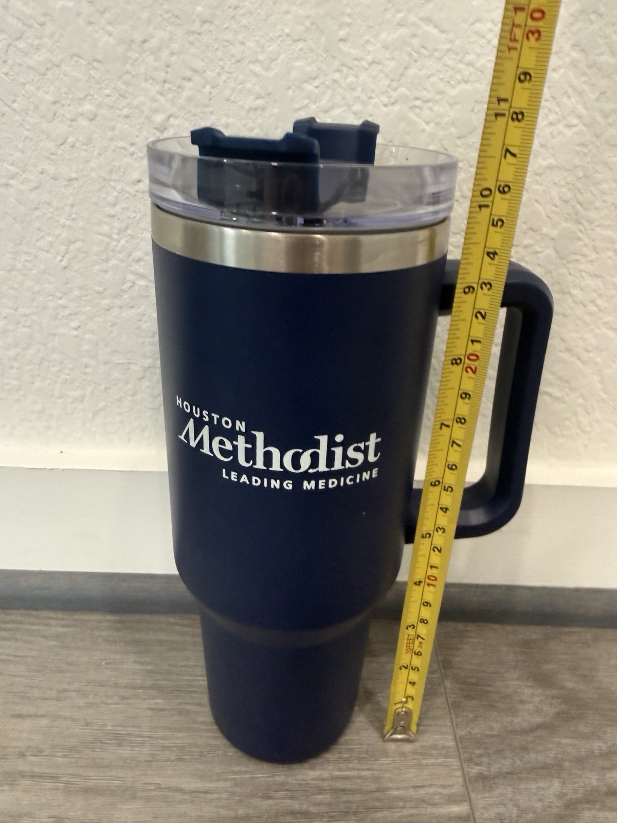 Houston Methodist Hospital 40oz Insulated Tumbler Cup With Straw Lid Navy Blue gallery