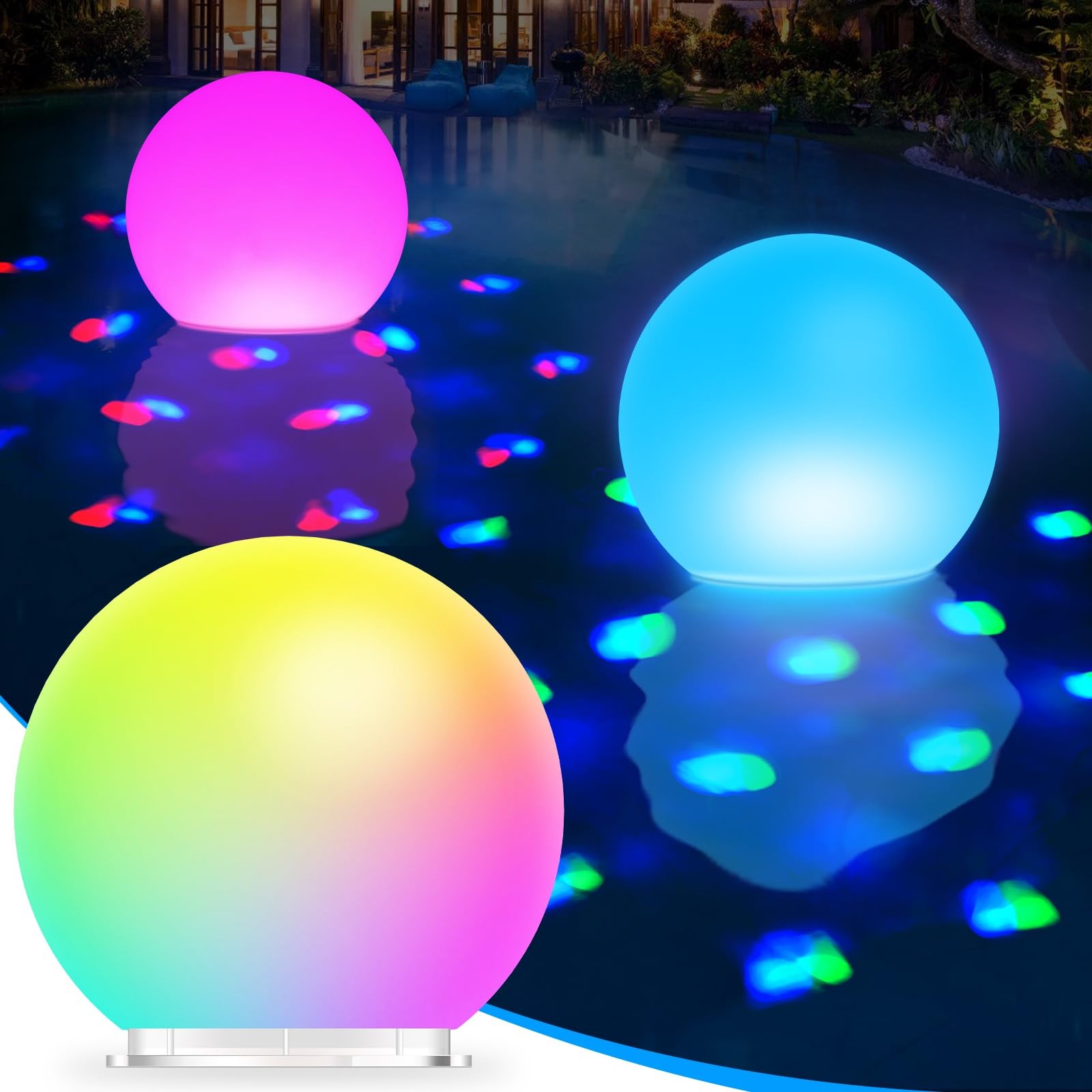 6 Inch Floating LED Pool Ball Light Color Changing IP68 Waterproof 1 PCS gallery