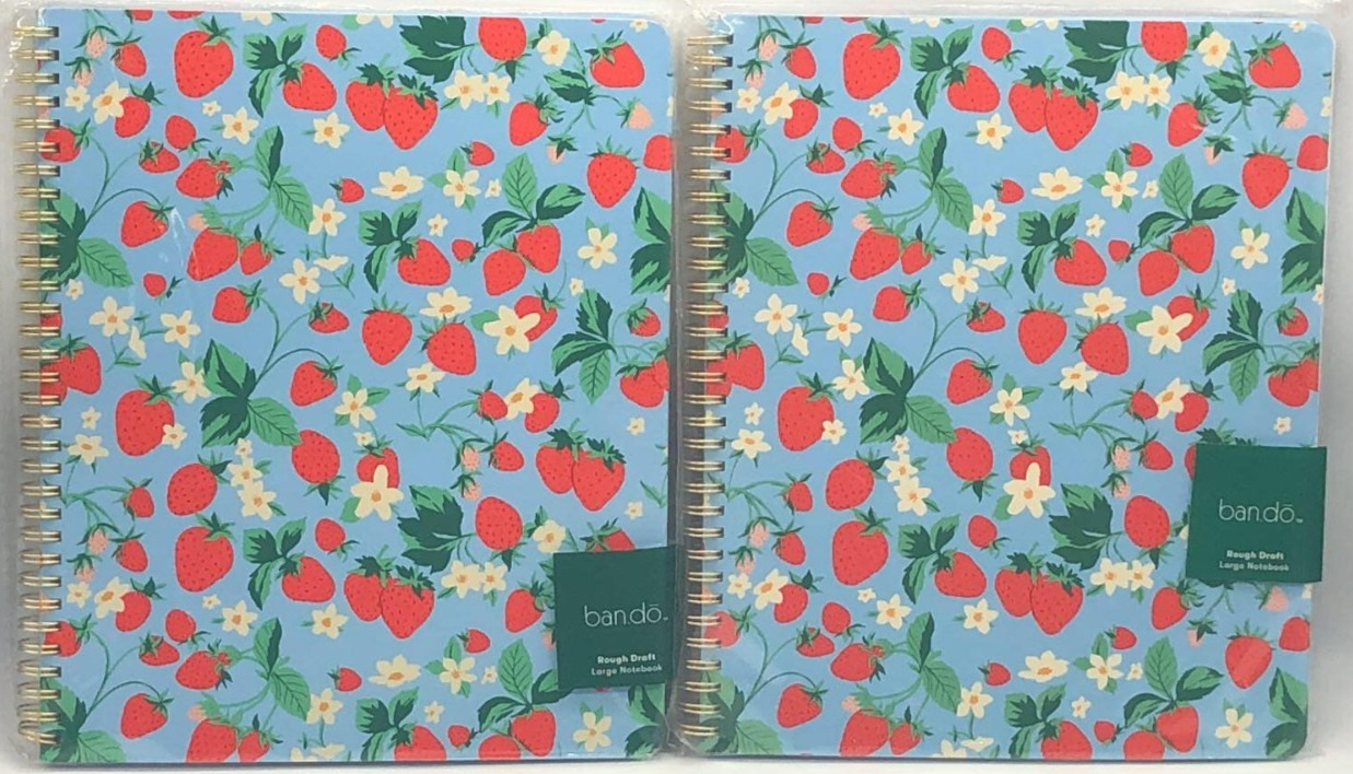 2PK Ban.do Rough Draft Large Notebook ~ 160 Lined & Perforated Pages Each ~ NEW gallery