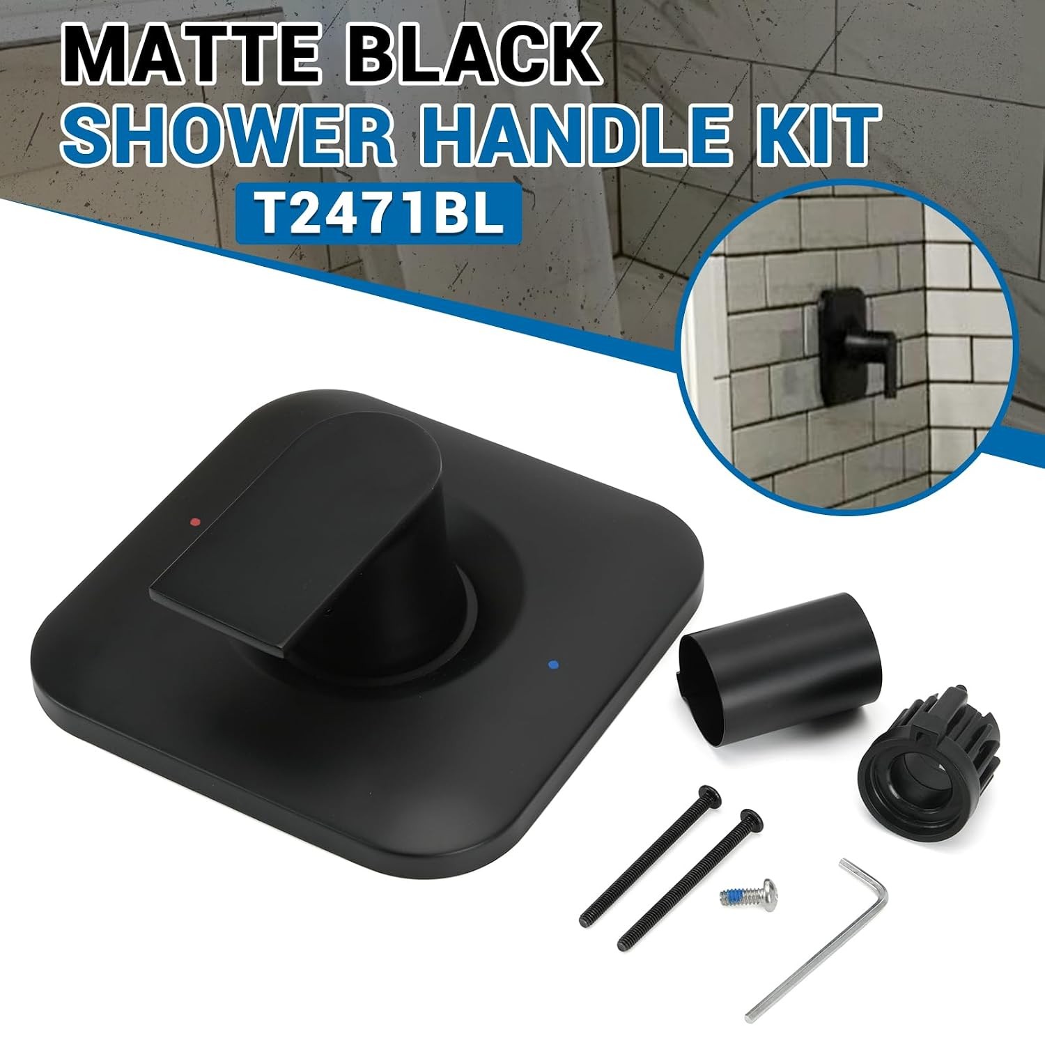 Moen Posi-Temp Shower Handle Replacement Kit Matte Black T2471BL Genta LX gallery