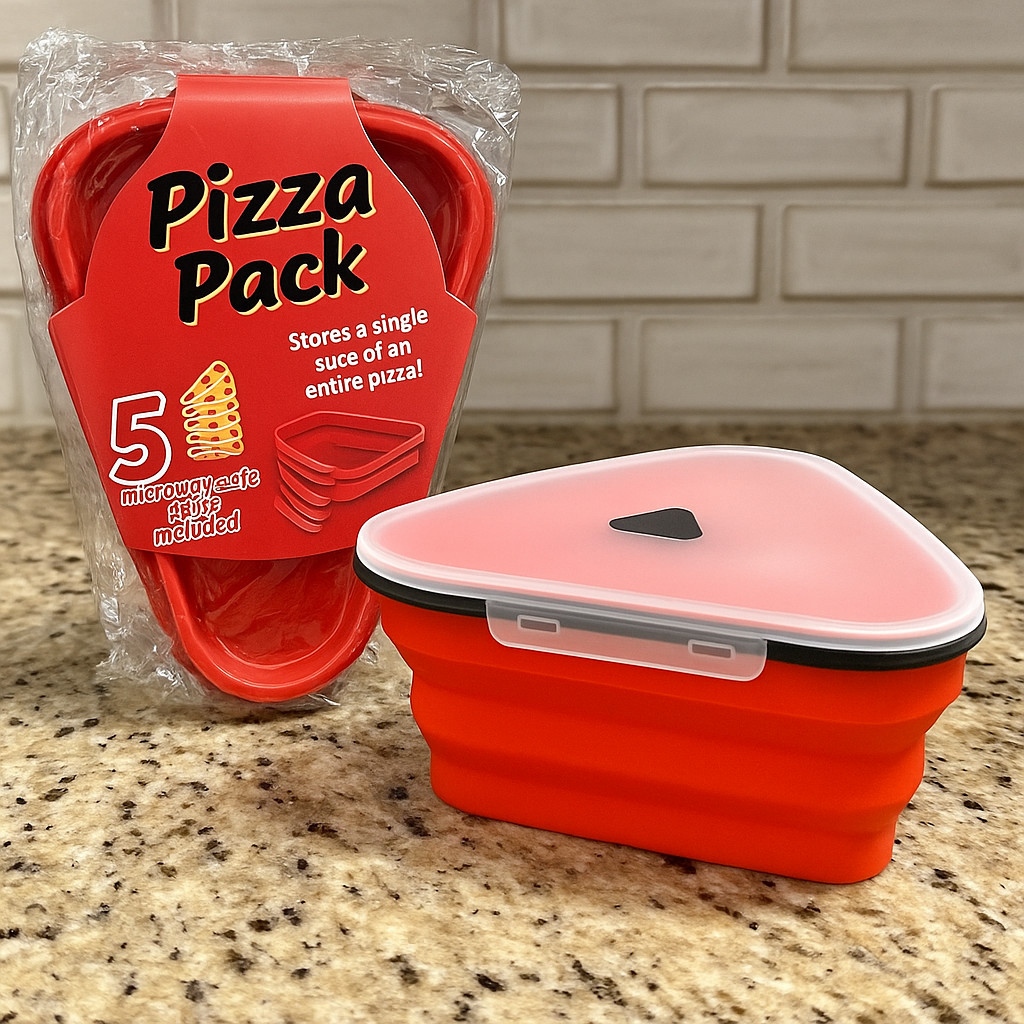 Ultimate Pizza Pack Storage Container Reusable Foldable Portable Microwavable! gallery