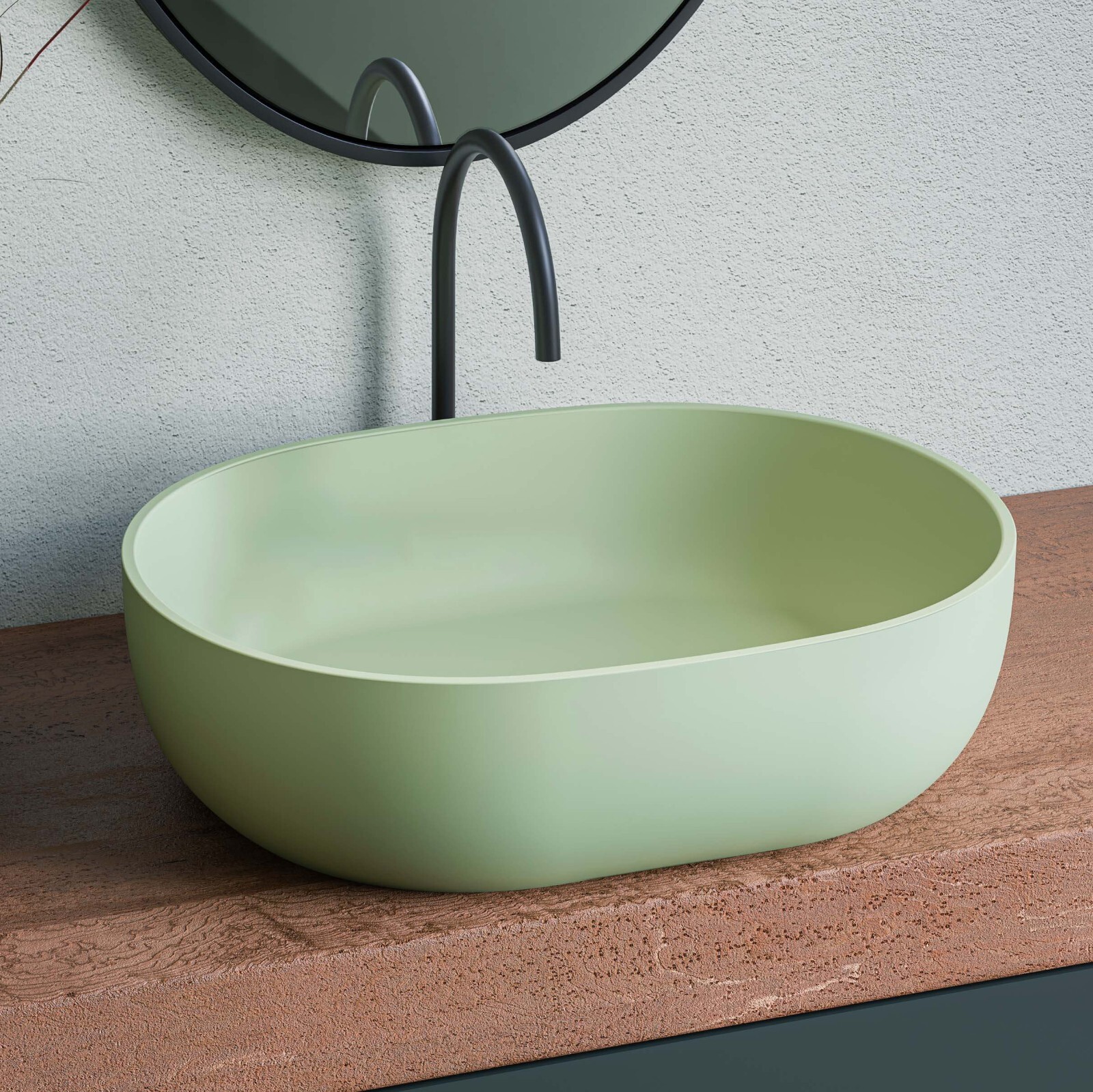 Ruvati 19" epiStone Solid Surface Bathroom Vessel Sink- RVB2119GN gallery