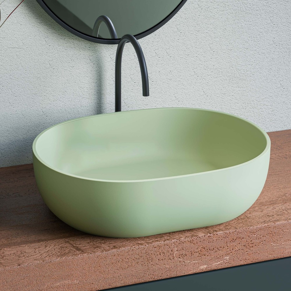 Ruvati 19" epiStone Solid Surface Bathroom Vessel Sink- RVB2119GN