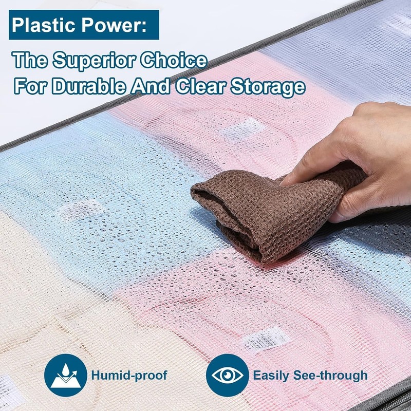 2 Pack Under Bed Storage Containers Bins, Humid-Proof Plastic Underbed Storag... gallery