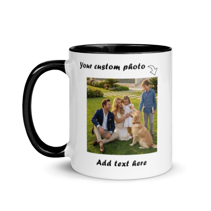 Personalized Initial Coffee Mug Custom Name Monogram Text Photo Ceramic Cup gallery