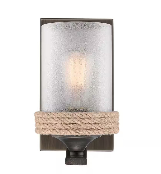 Golden Lighting Chatham 1-Light Gunmetal Bronze Bath Vanity Light 1003278832 gallery