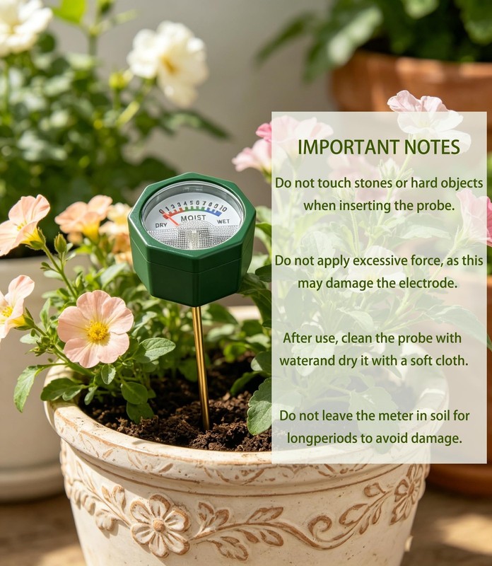 Soil Moisture Meter, 6.5-inch Probe for Most Pots – Instant Read, No Battery,... gallery