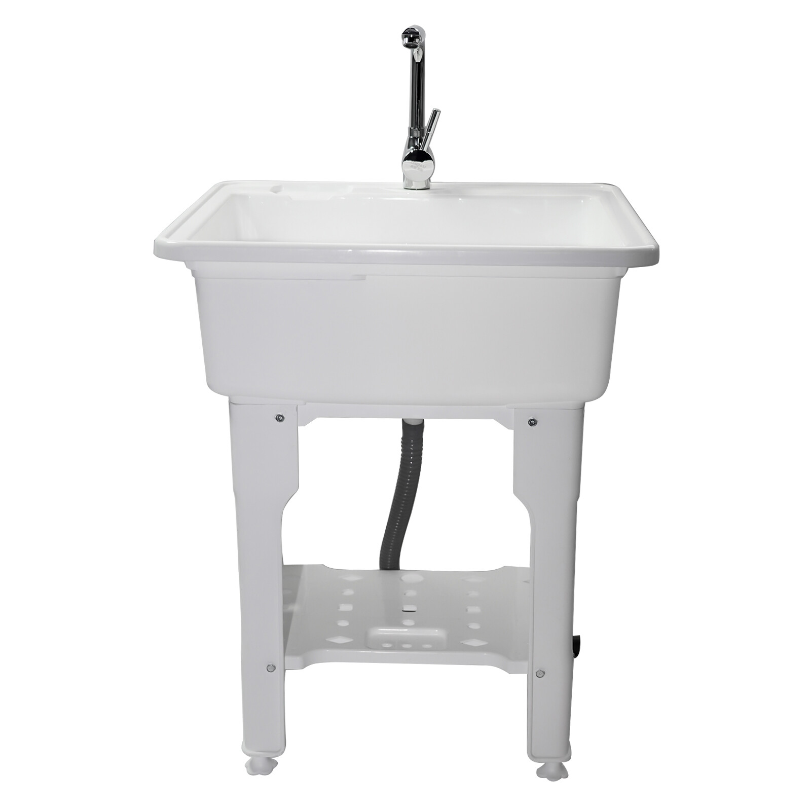 80 Freestanding Sink Commercial Laundry & Utility Room Sinks with Faucet White gallery