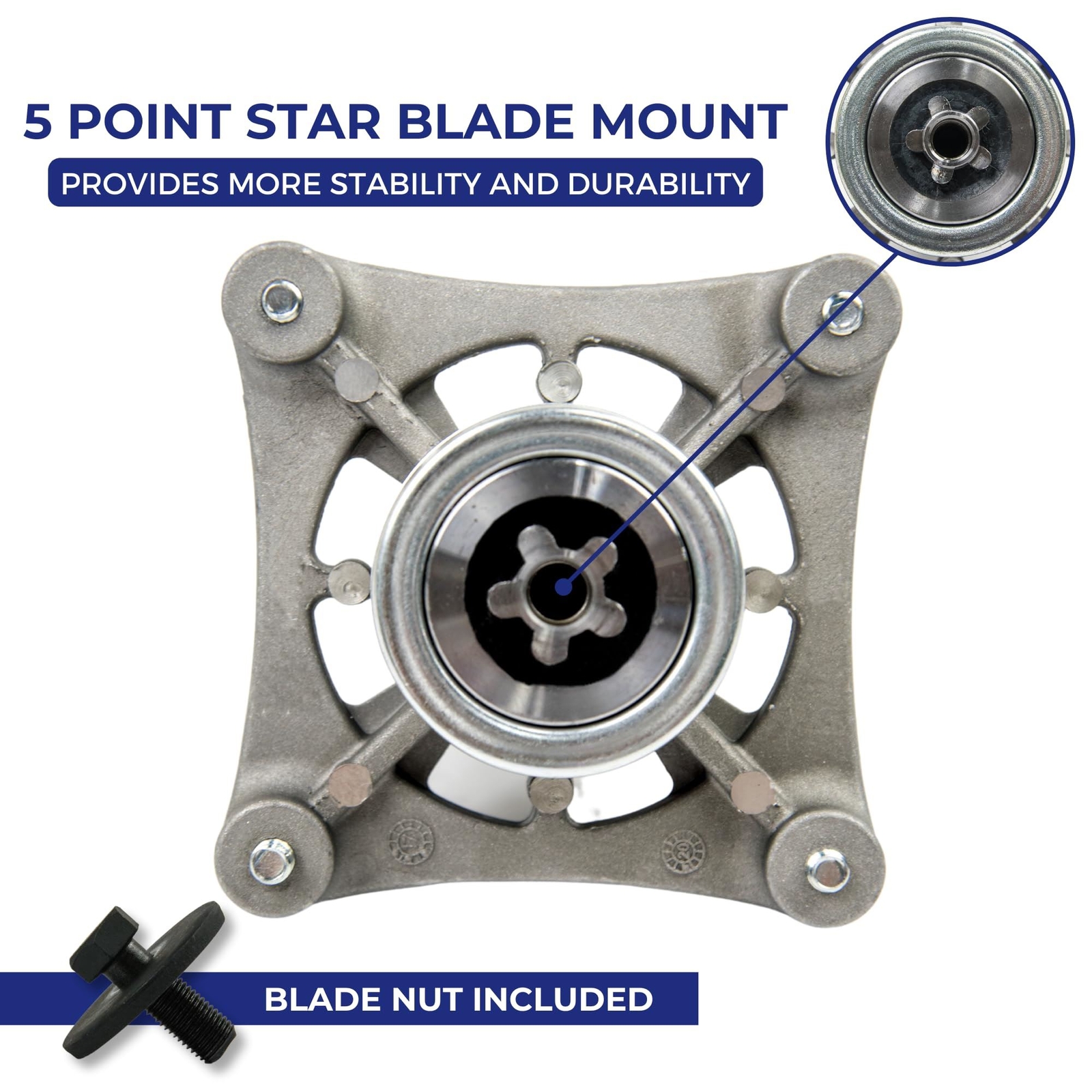 Spindle Assembly Replaces 587253301 Husqvarna Mandrel Craftsman Mower 46"48"54" gallery