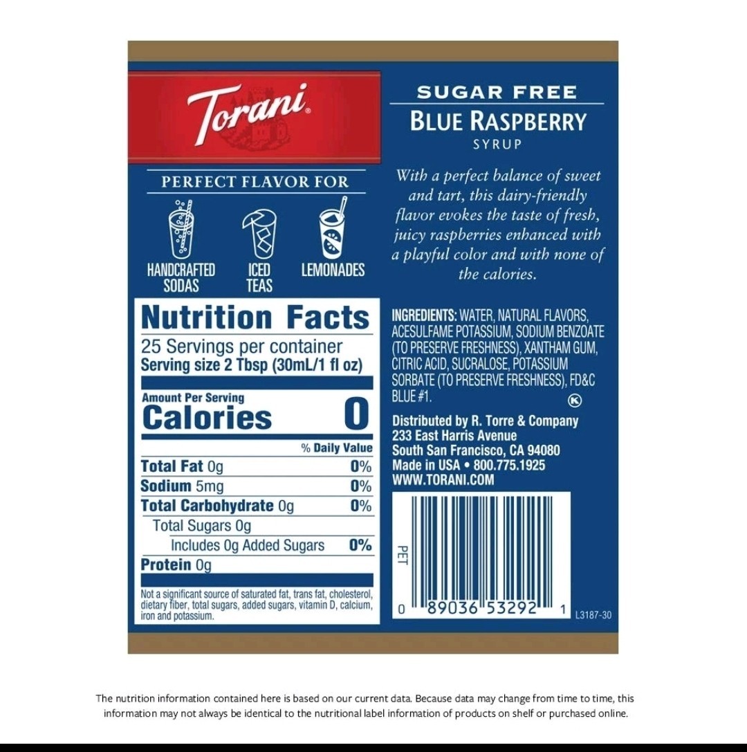 Syrup, Blue Raspberry, 25.4 Ounces (Pack of 4) gallery