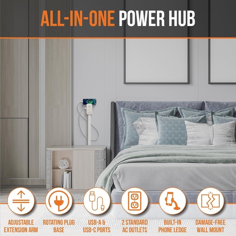 Rotating Electrical Outlet Extender, 2 AC Outlets gallery