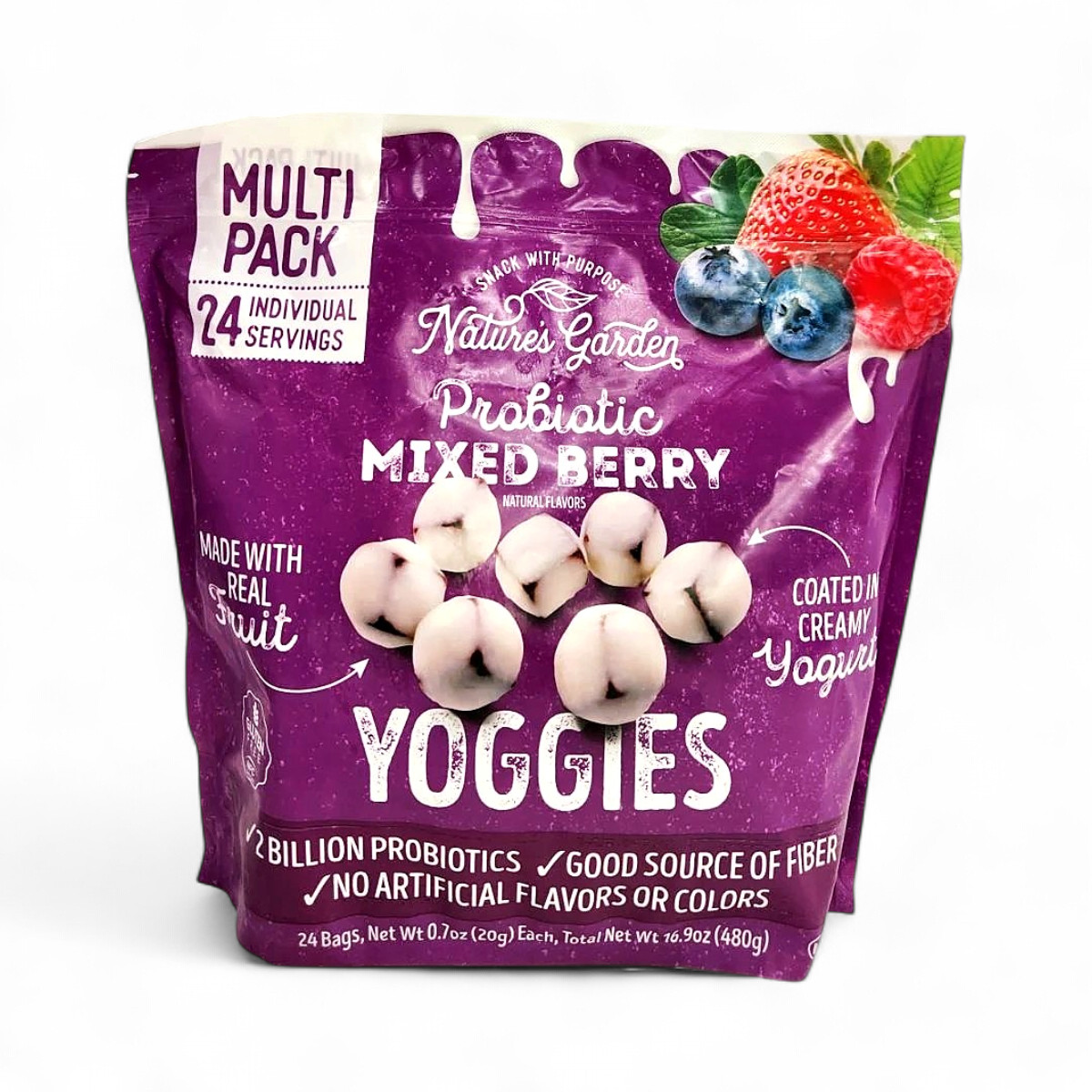 Nature's Garden Probiotic Mixed Berry Yoggies Yogurt Gummies 0.7 oz, 24 Pack gallery