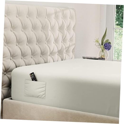 Twin XL Fitted Sheet - Extra Deep Pocket Twin XL - Extra Deep 03 - Ivory gallery