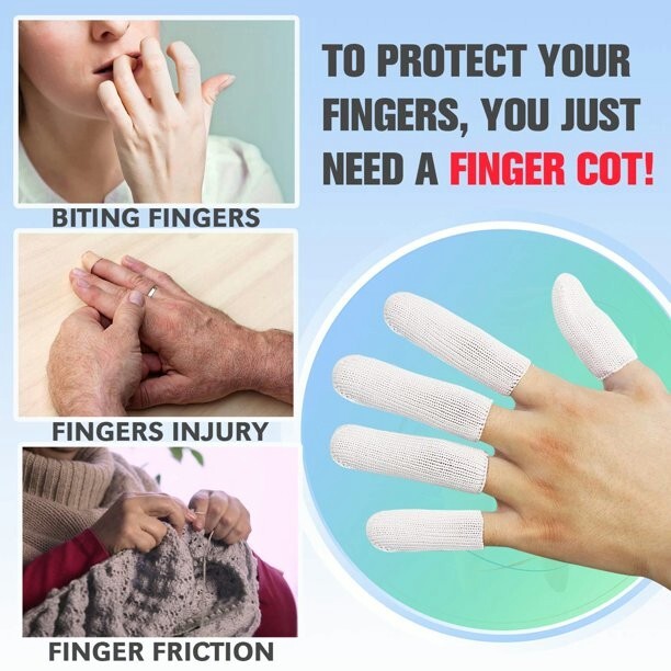 EvridWear Polypropylene Finger Cots, Reusable Toe Thumb Protector (10 Pcs) gallery