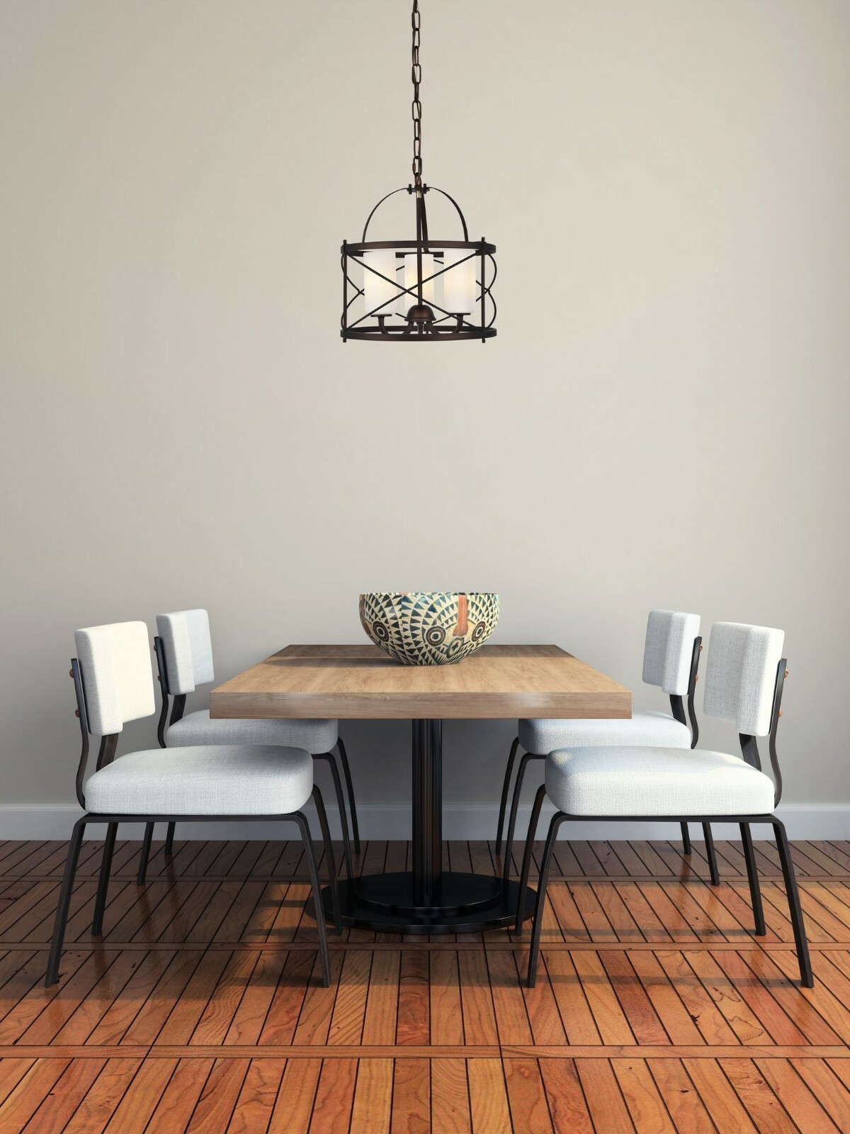 COPPER BROWN IRON KITCHEN ISLAND DINING ROOM CEILING CHANDELIER FIXTURE 3 LIGHT gallery