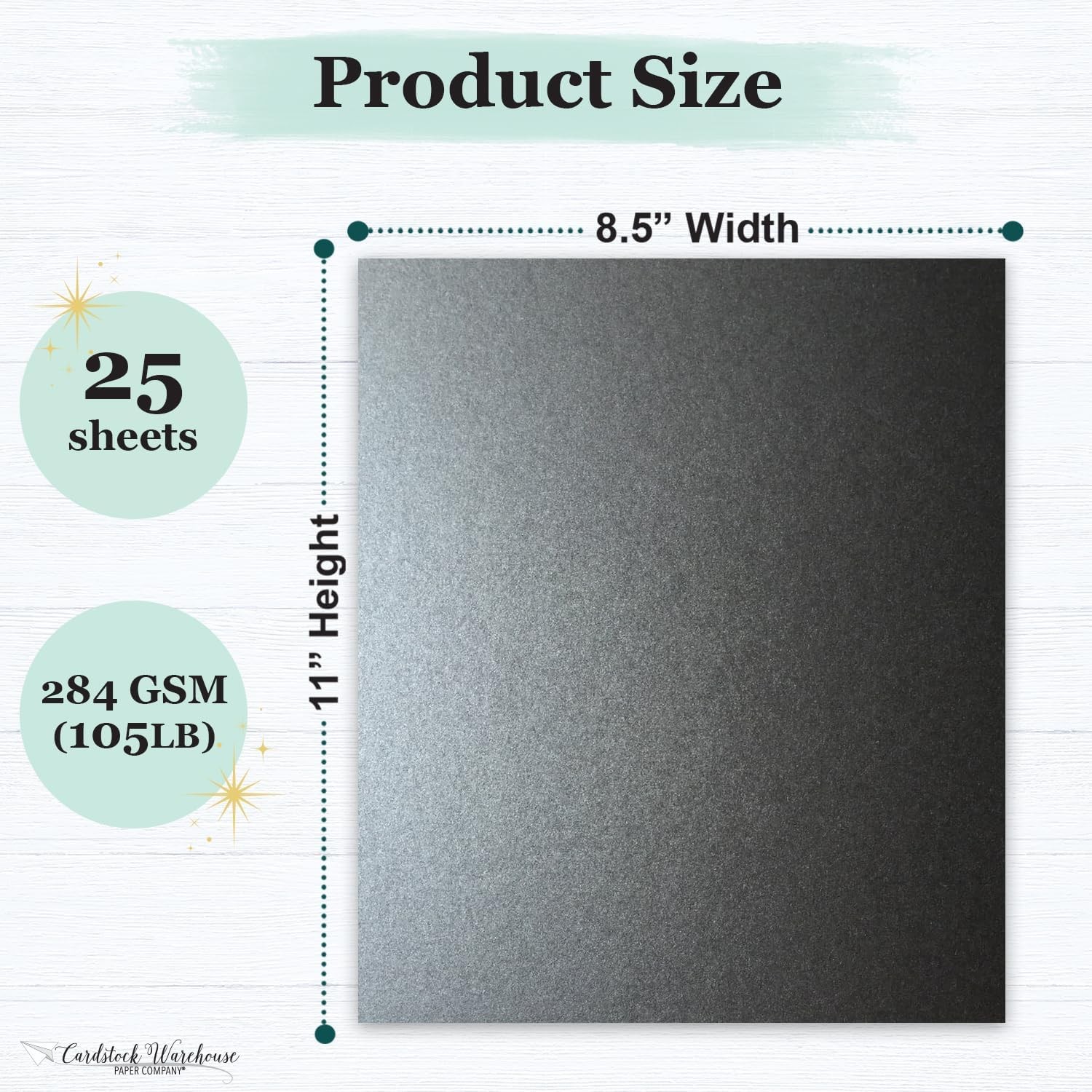 Cardstock Warehouse Stardream Anthracite Grey Cardstock - 25 Sheets, 8.5x11" gallery