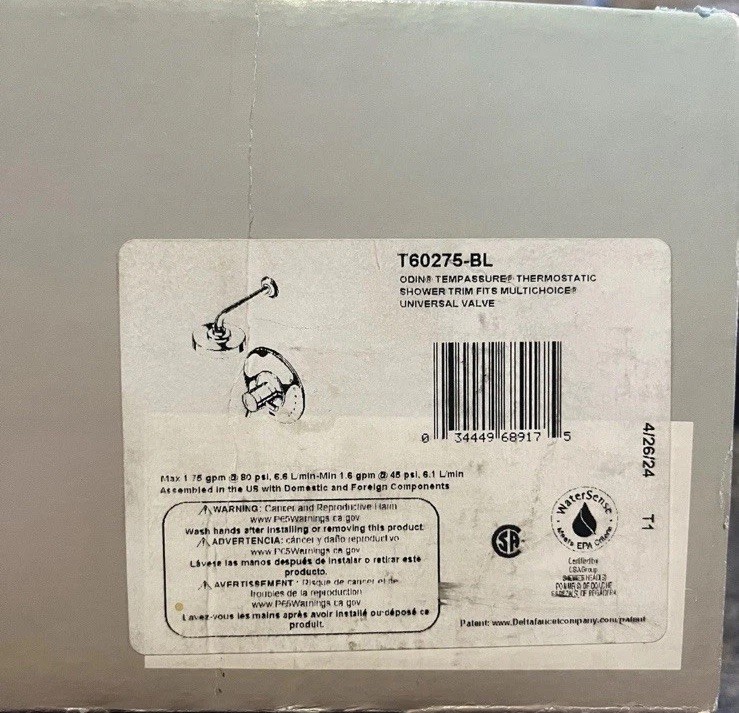 Brizo TempAssure(R) Thermostatic Shower Trim T60275-BL & Tub/Shower R60000-PX gallery