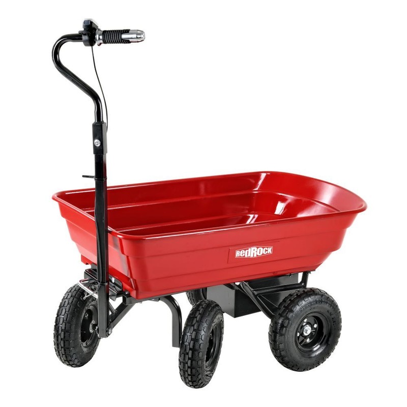 10" Tires Wheelbarrow Electric Powered Utility Cart Quick-Release Dumping Cart gallery