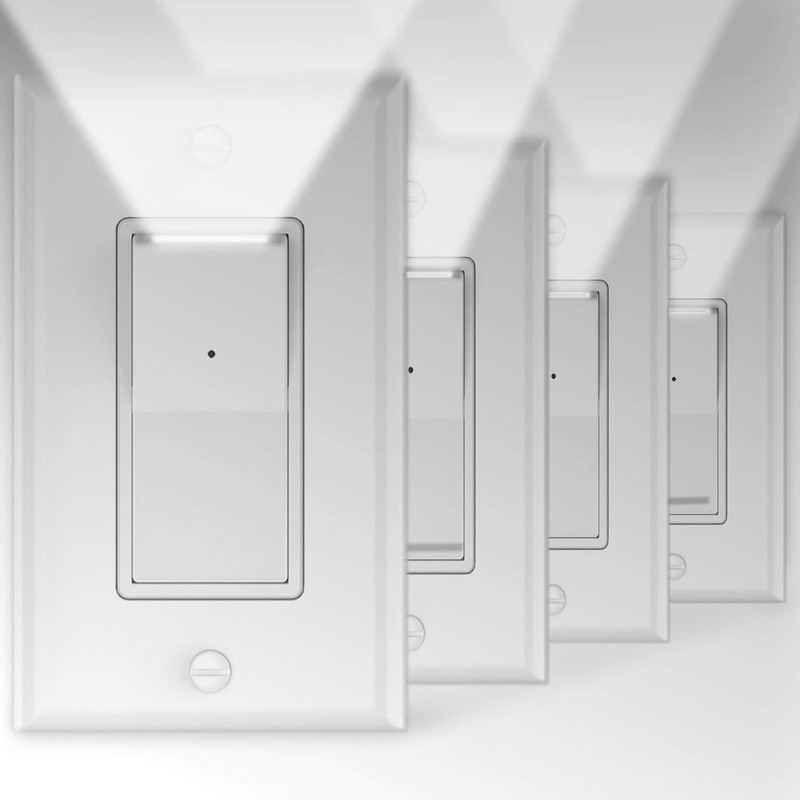 4 Pack Illuminated Light Switch, Lightswitch W LED Night Light, Automatic On/Off gallery