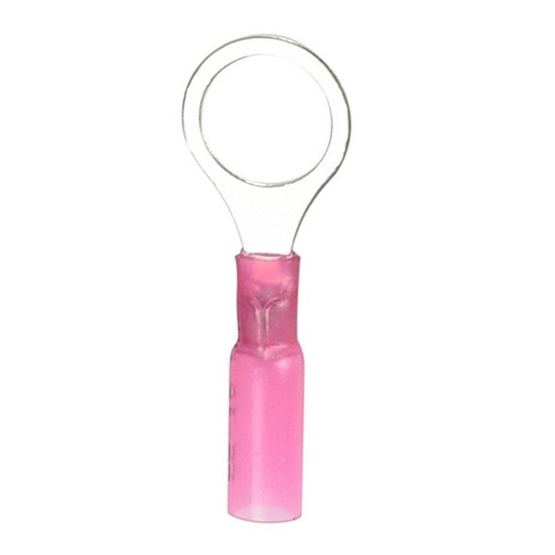 100pcs #10 Red Insulated Crimp Ring Terminals For 22 16 AWG Tinned Copper Wire gallery