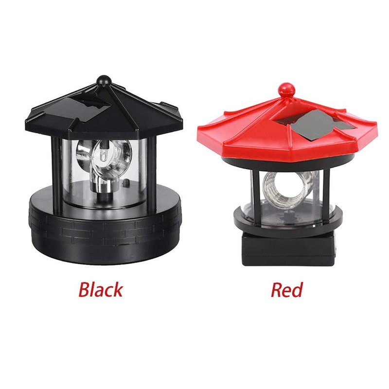 Solar Lighthouse with 360° Rotating Beacon, Waterproof Light Houses Lamp Outd... gallery
