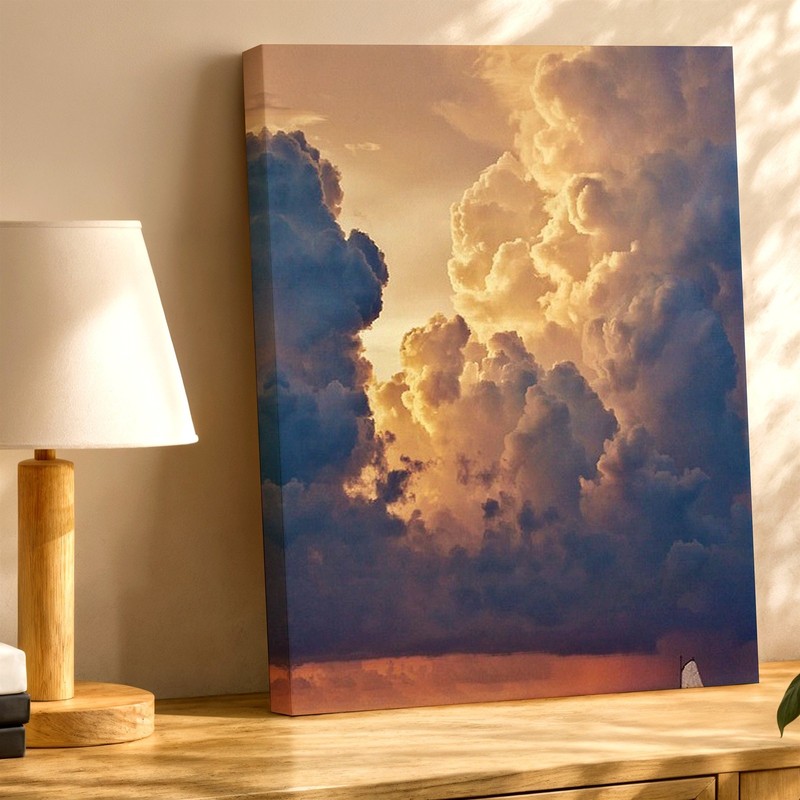 Wall Art Dramatic Cloudscape Seascape Sailboat Sunset Canvas Print Coastal Decor gallery