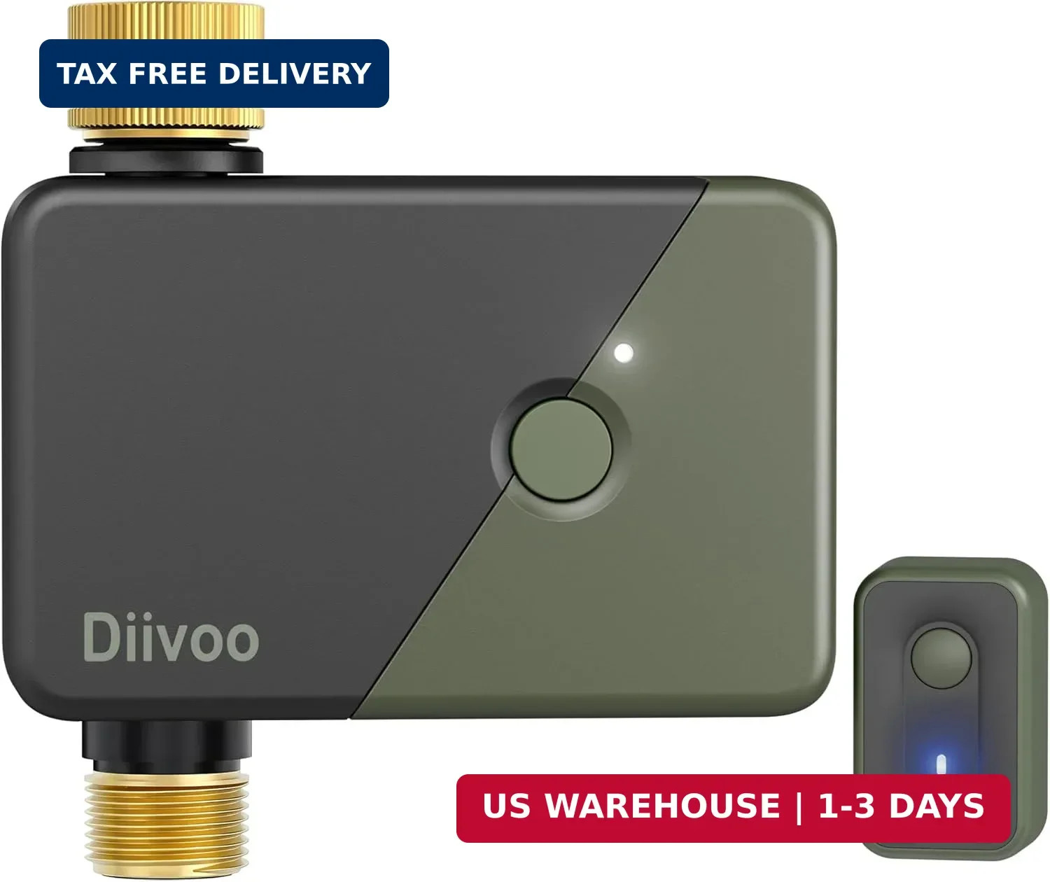 Diivoo Brass WiFi Water Timer, Smart Hose Sprinkler Timer Compatible with Alexa/ gallery