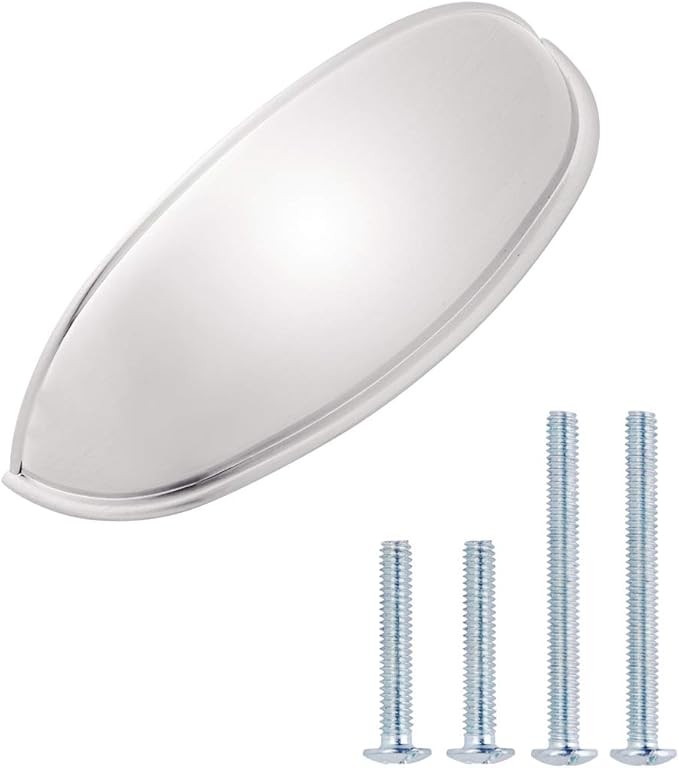 10-pack Cup Pulls Cabinet Hardware Brushed Satin Nickel Pull Bin Drawer Handle gallery
