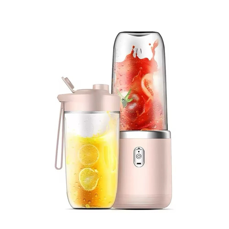 Wireless Portable Blender 400ml Single Double Cup Set 6 Stainless Steel Blades gallery
